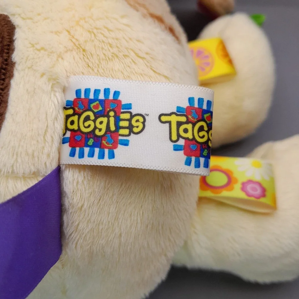 Taggies Yellow Puppy Dog Baby Lovey Security Blanket Rattle 10